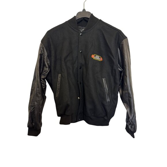 Logo Visions Other - Vintage Logo Visions Jose Cuervo Varsity Jacket Mens L Wool Leather Black Multic